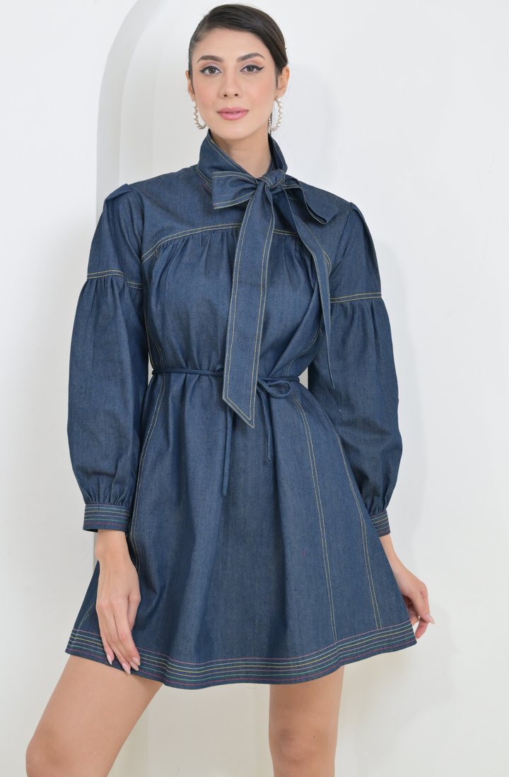 Blue Denim Mini Dress
