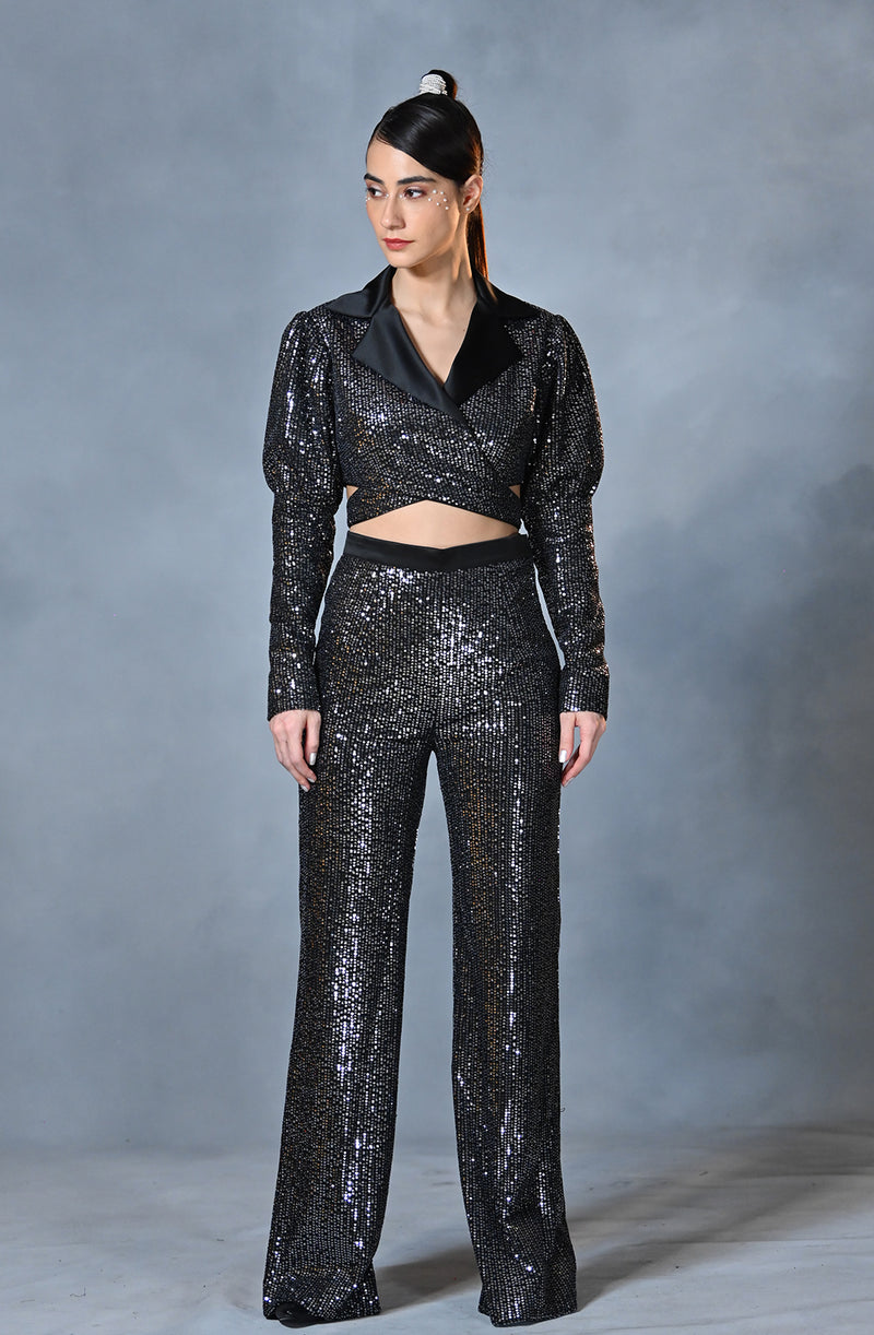 P.A.R.O.S.H. sequin-embellished Palazzo Pants - Farfetch