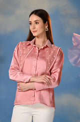 Orchid Pink Embroidered Shirt