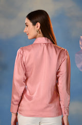 Orchid Pink Embroidered Shirt