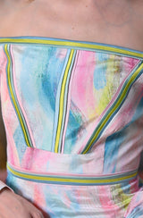 Multicolour Print Off Shoulder Dress