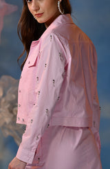 Pink Embroidered Jacket