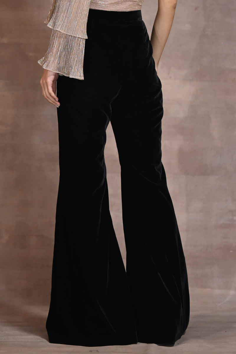 Black Velvet Flared Pants – Ombrello Clothing