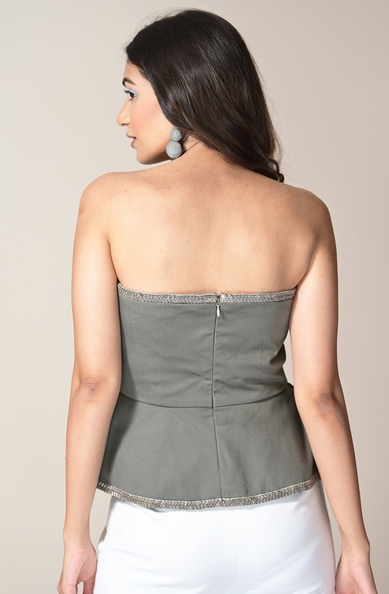 Sage Green Embroiderd Top