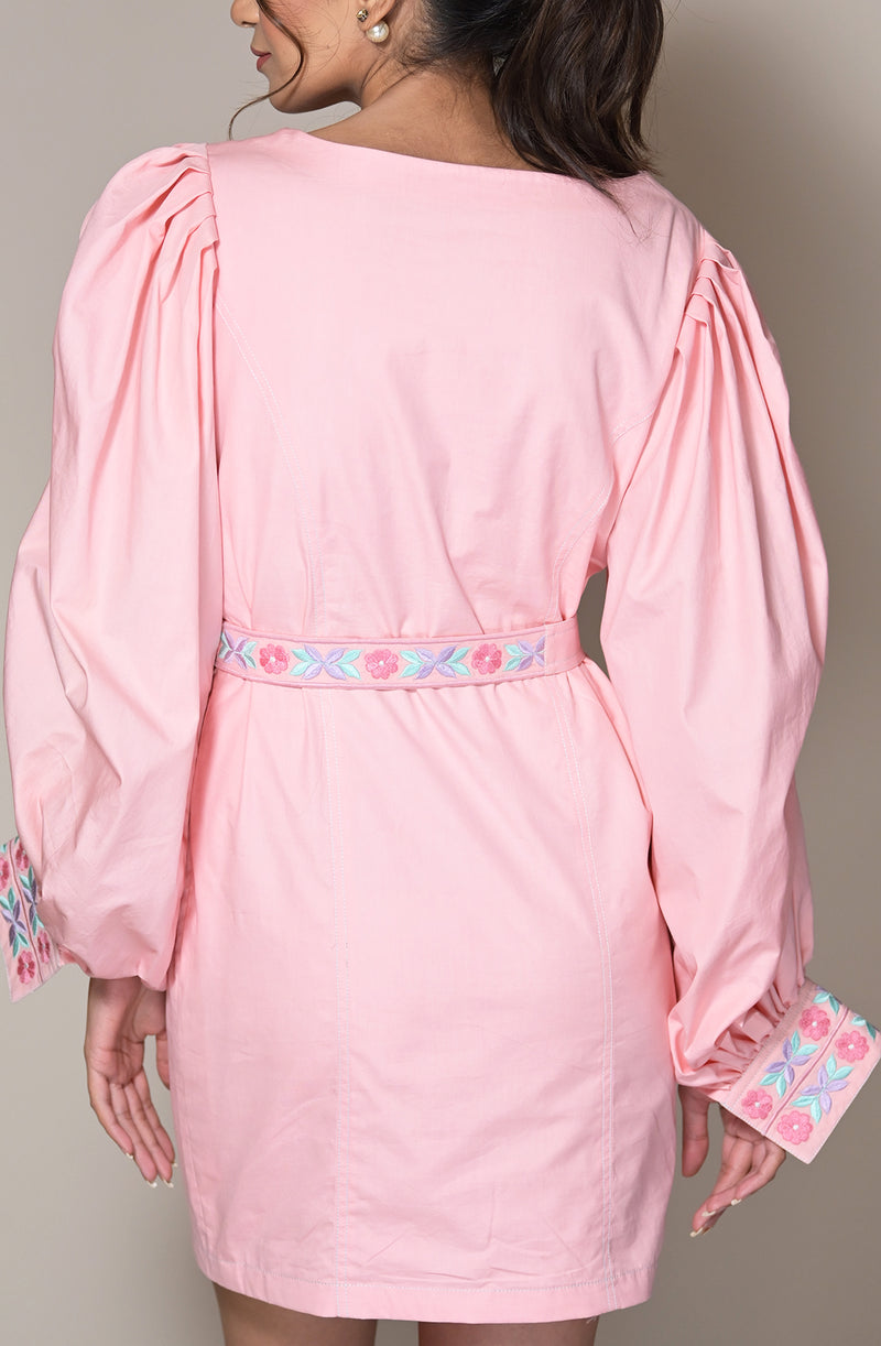 Baby Pink Embroidered Dress
